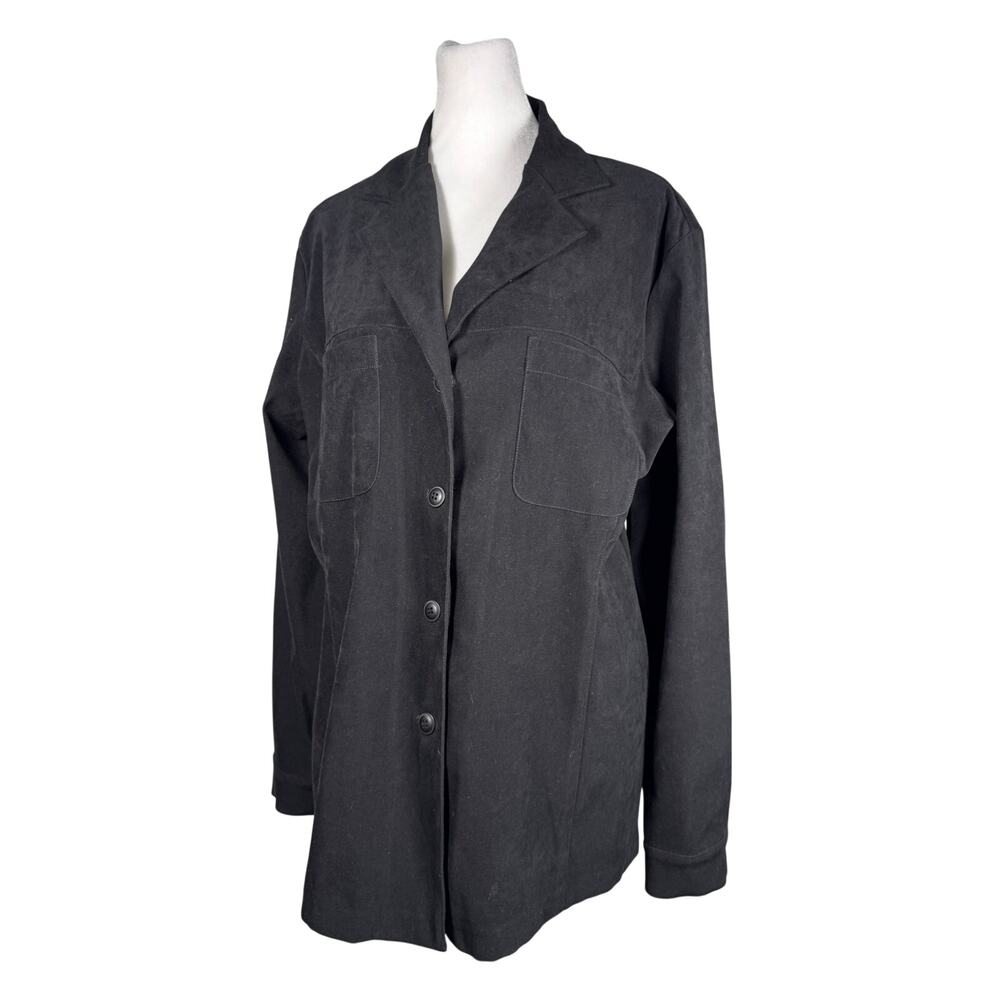 Vintage ‘90s Express Black Button Front Collared Lightweight Jacket